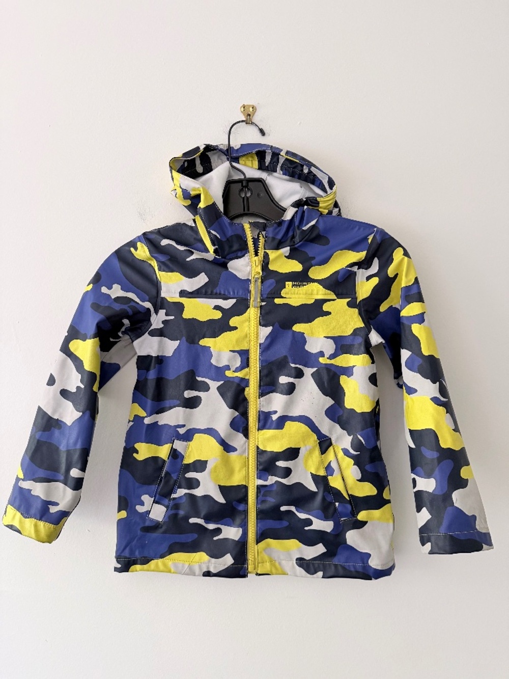 Mountain Warehouse Kids Camouflage Rain Slicker Jacket Hooded Pockets Waterproof